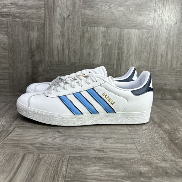 Adidas Gazelle Originals Men's size 8 White Blue Casual Shoes IG6210 - Picture 2 of 8
